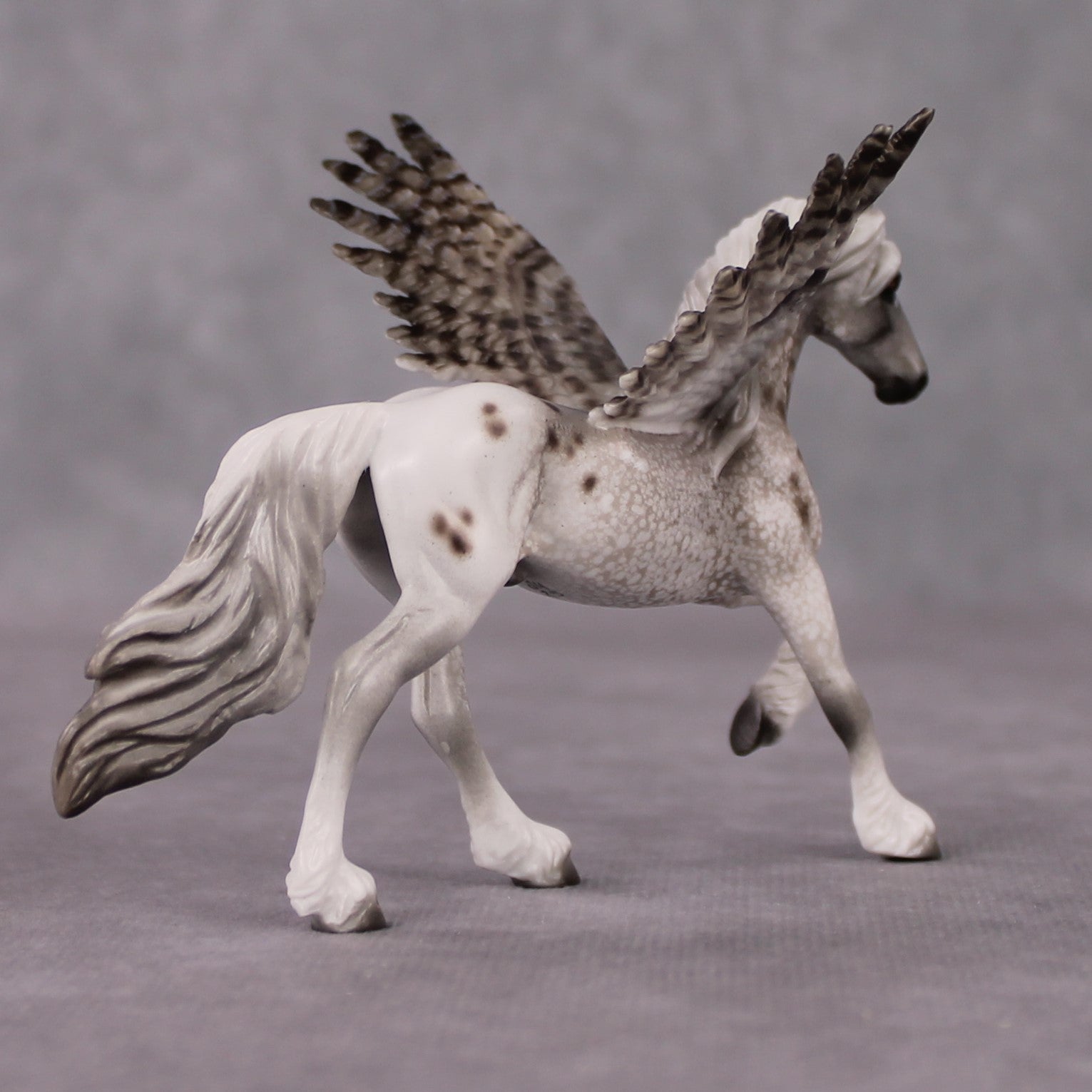 "Strix" Secret Surprise Chip Drop: Superb Owl Sunday OOAK Deco Custom Friesian Chip By Jess Hamill