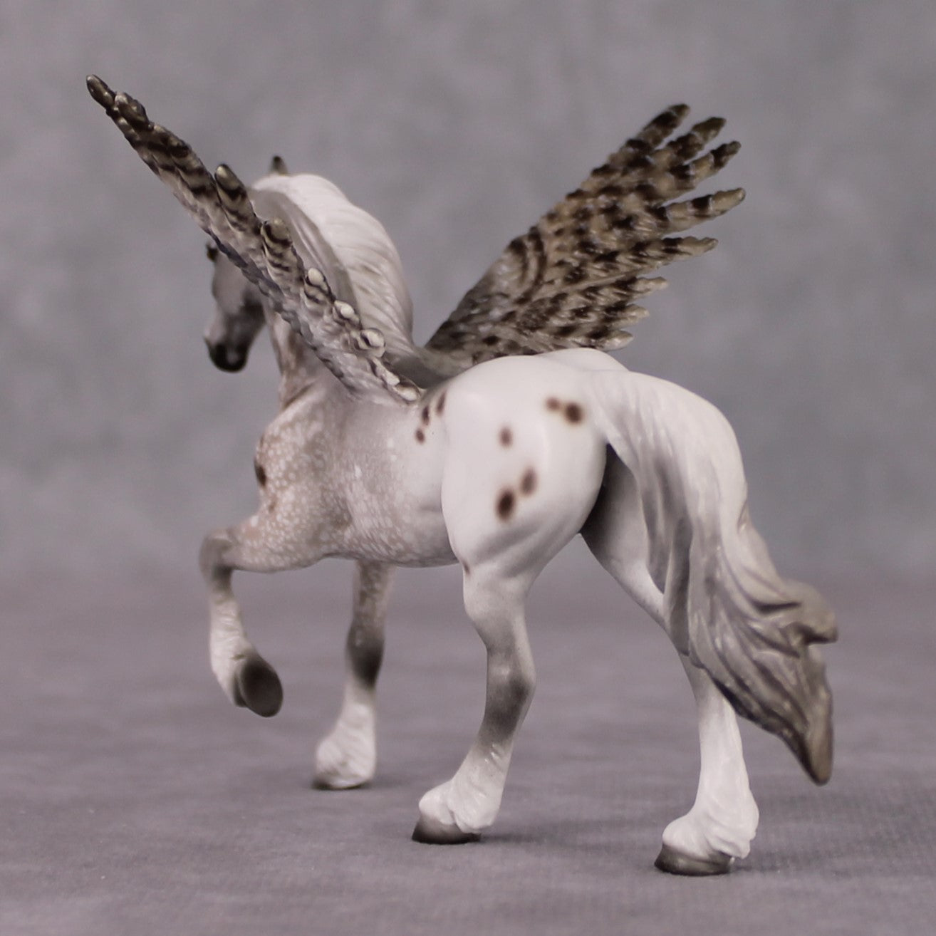 "Strix" Secret Surprise Chip Drop: Superb Owl Sunday OOAK Deco Custom Friesian Chip By Jess Hamill