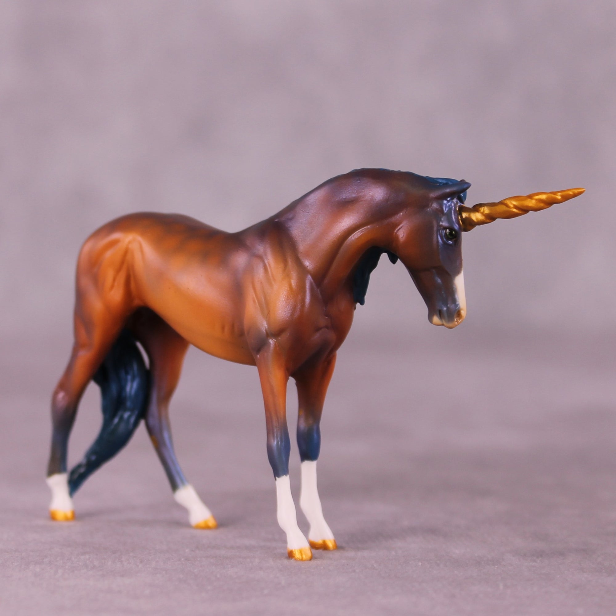 Minelye OOAK FCM Chip Thoroughbred By Kristen Cermele July GemStones Series