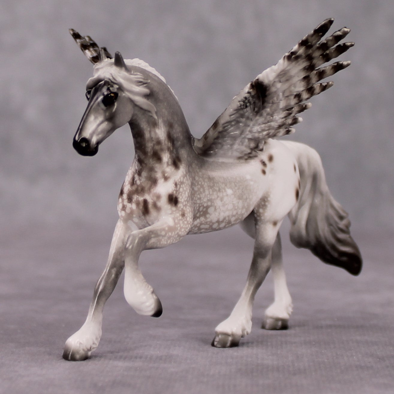 "Strix" Secret Surprise Chip Drop: Superb Owl Sunday OOAK Deco Custom Friesian Chip By Jess Hamill
