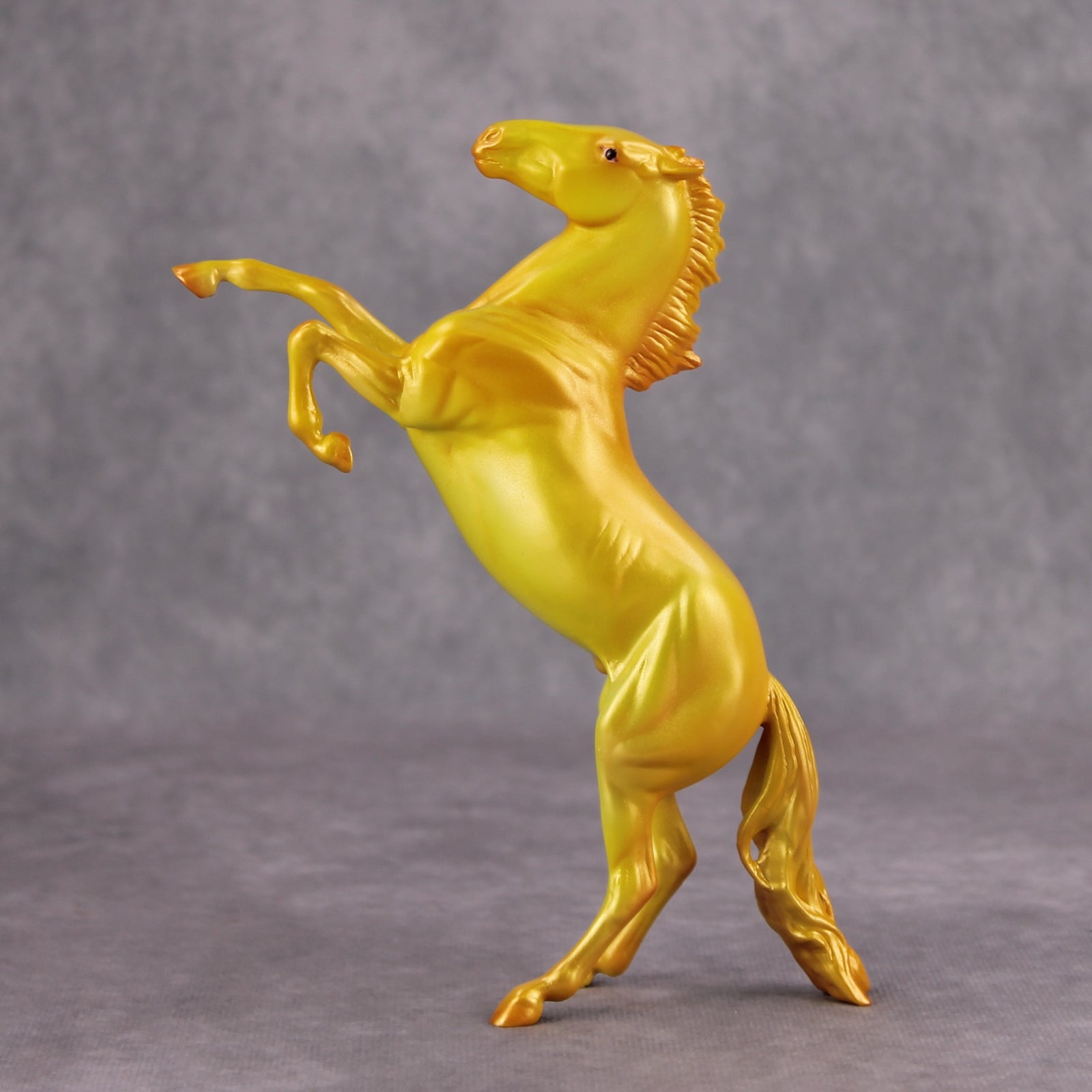 October Sunshine OOAK Yellow Orange Deco Rearing Pebble By Julie Keim MM24