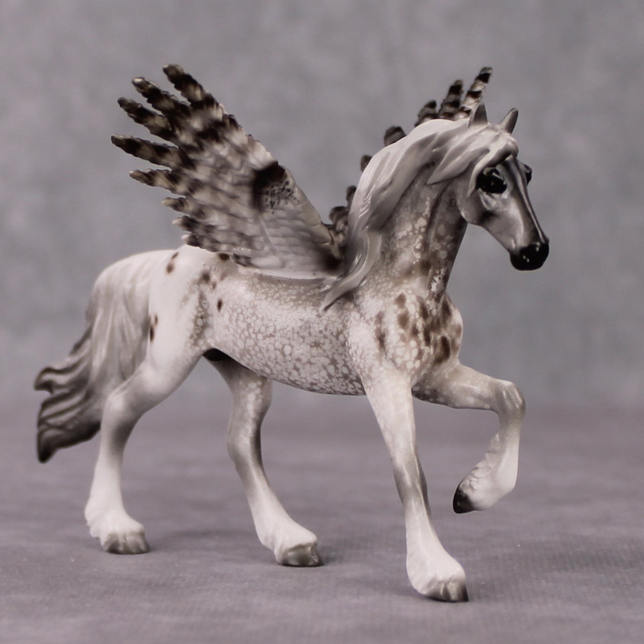 "Strix" Secret Surprise Chip Drop: Superb Owl Sunday OOAK Deco Custom Friesian Chip By Jess Hamill