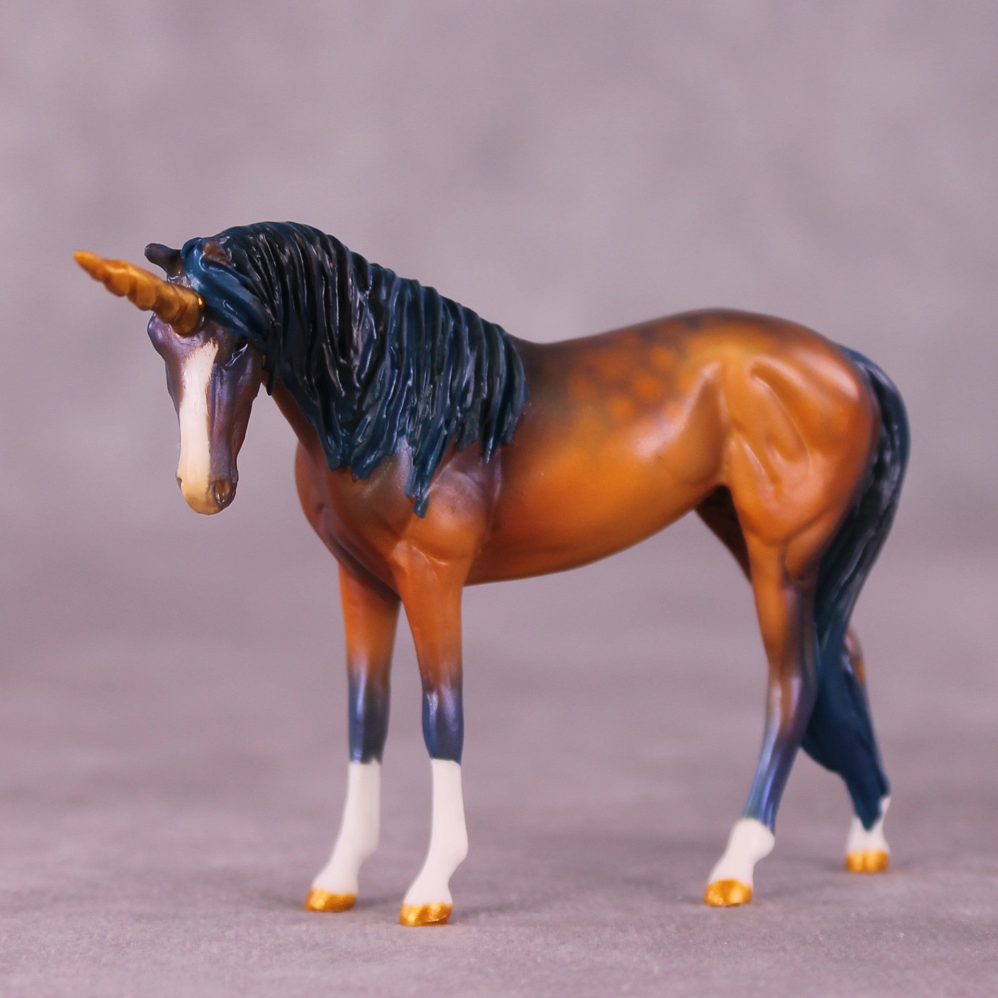 Minelye OOAK FCM Chip Thoroughbred By Kristen Cermele July GemStones Series