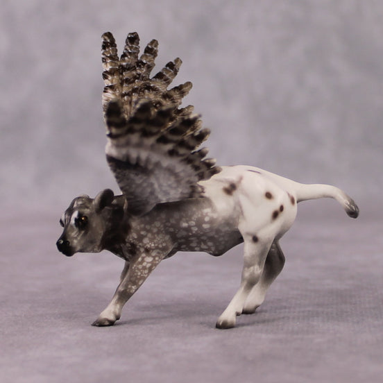 "Lapland" Secret Surprise Chip Drop: Superb Owl Sunday OOAK Deco Custom Cow Chip By Jess Hamill