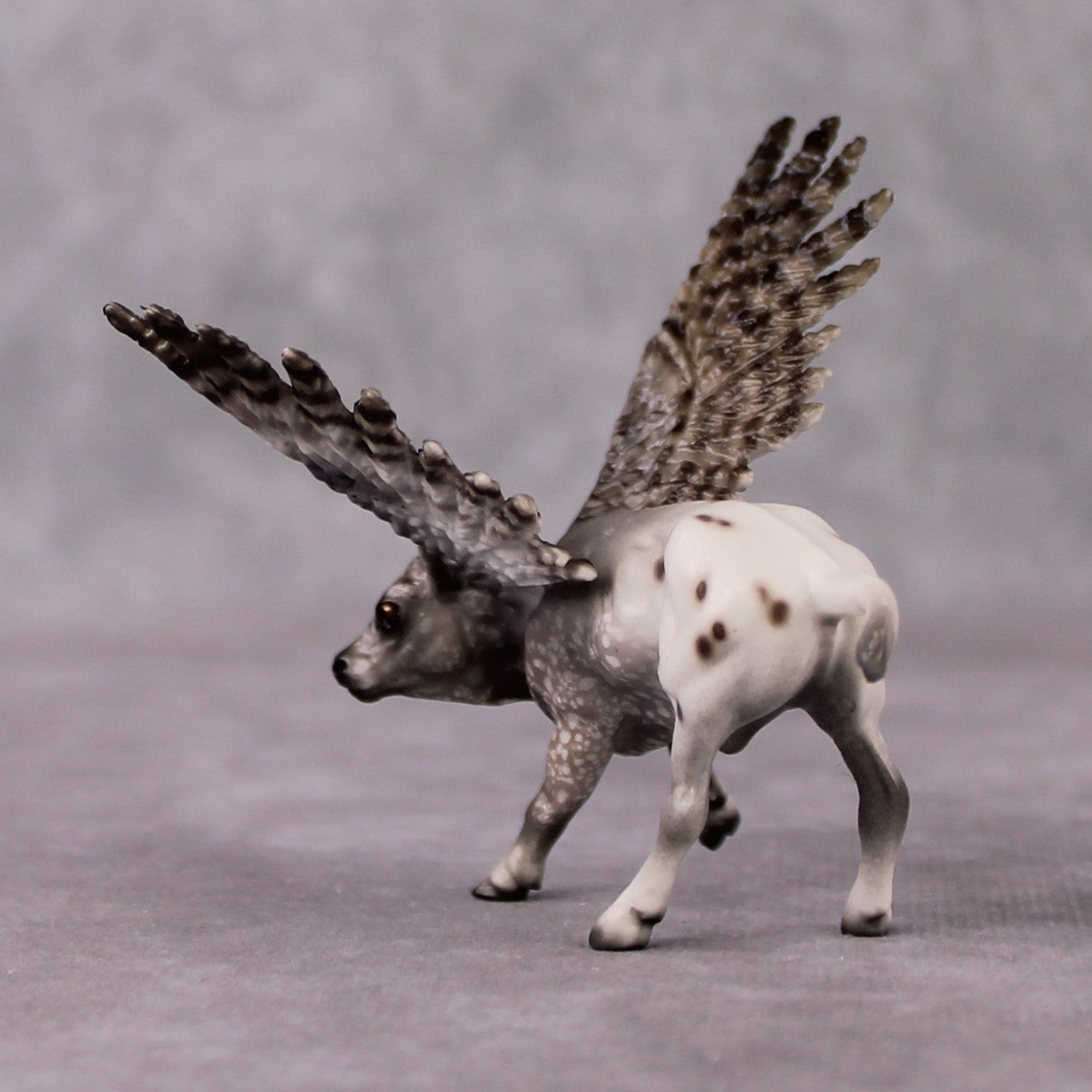 "Lapland" Secret Surprise Chip Drop: Superb Owl Sunday OOAK Deco Custom Cow Chip By Jess Hamill