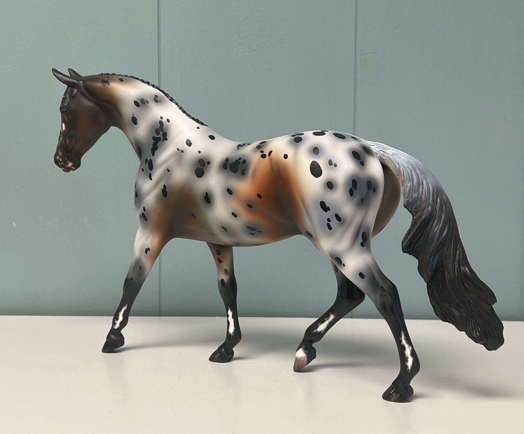 So Long London OOAK Bay Leopard Appaloosa Braided Pony  By Kristen Cermele -  SAMPLE &amp; OOAK SALE APRIL 2024 SS424