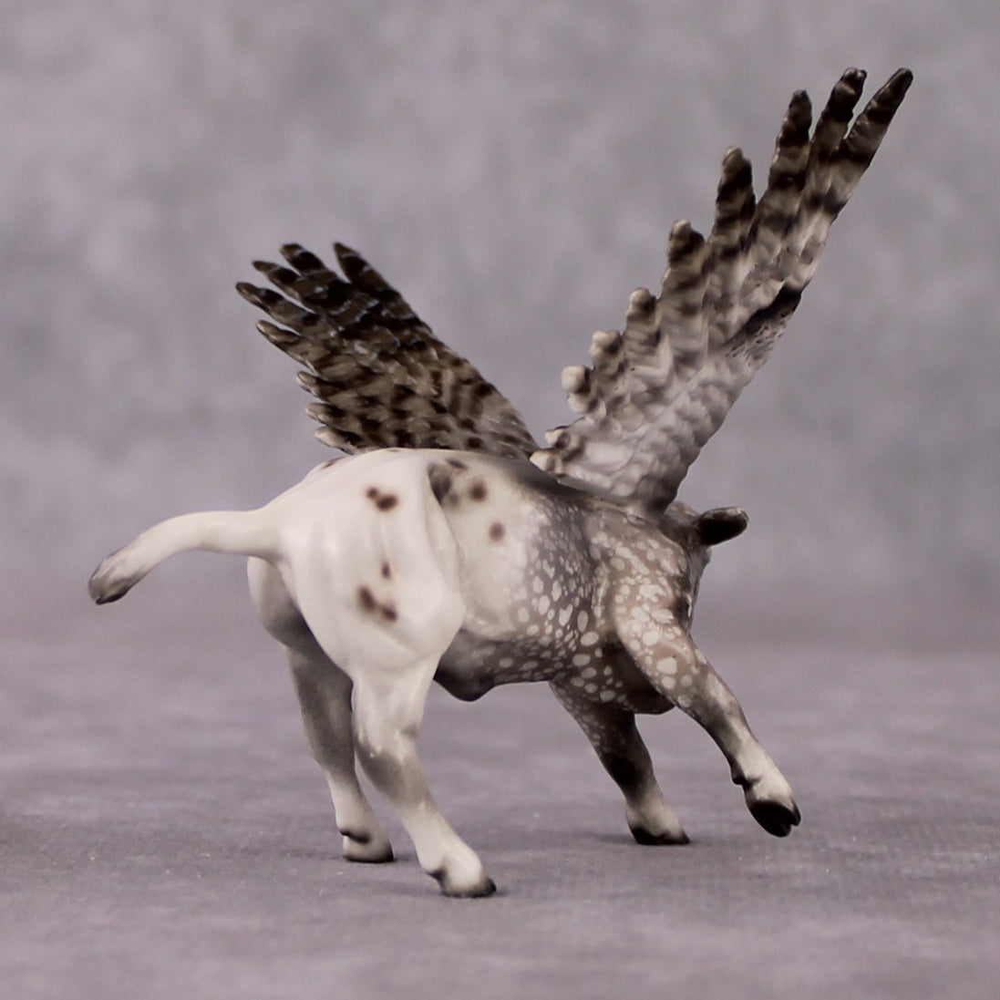 "Lapland" Secret Surprise Chip Drop: Superb Owl Sunday OOAK Deco Custom Cow Chip By Jess Hamill