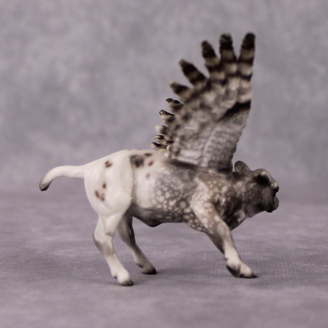 "Lapland" Secret Surprise Chip Drop: Superb Owl Sunday OOAK Deco Custom Cow Chip By Jess Hamill