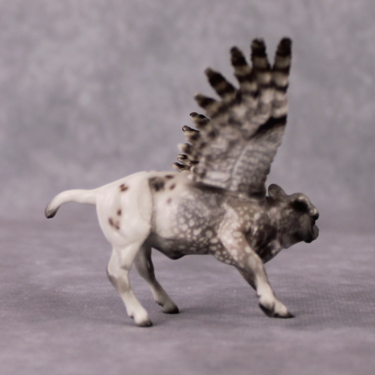 "Lapland" Secret Surprise Chip Drop: Superb Owl Sunday OOAK Deco Custom Cow Chip By Jess Hamill