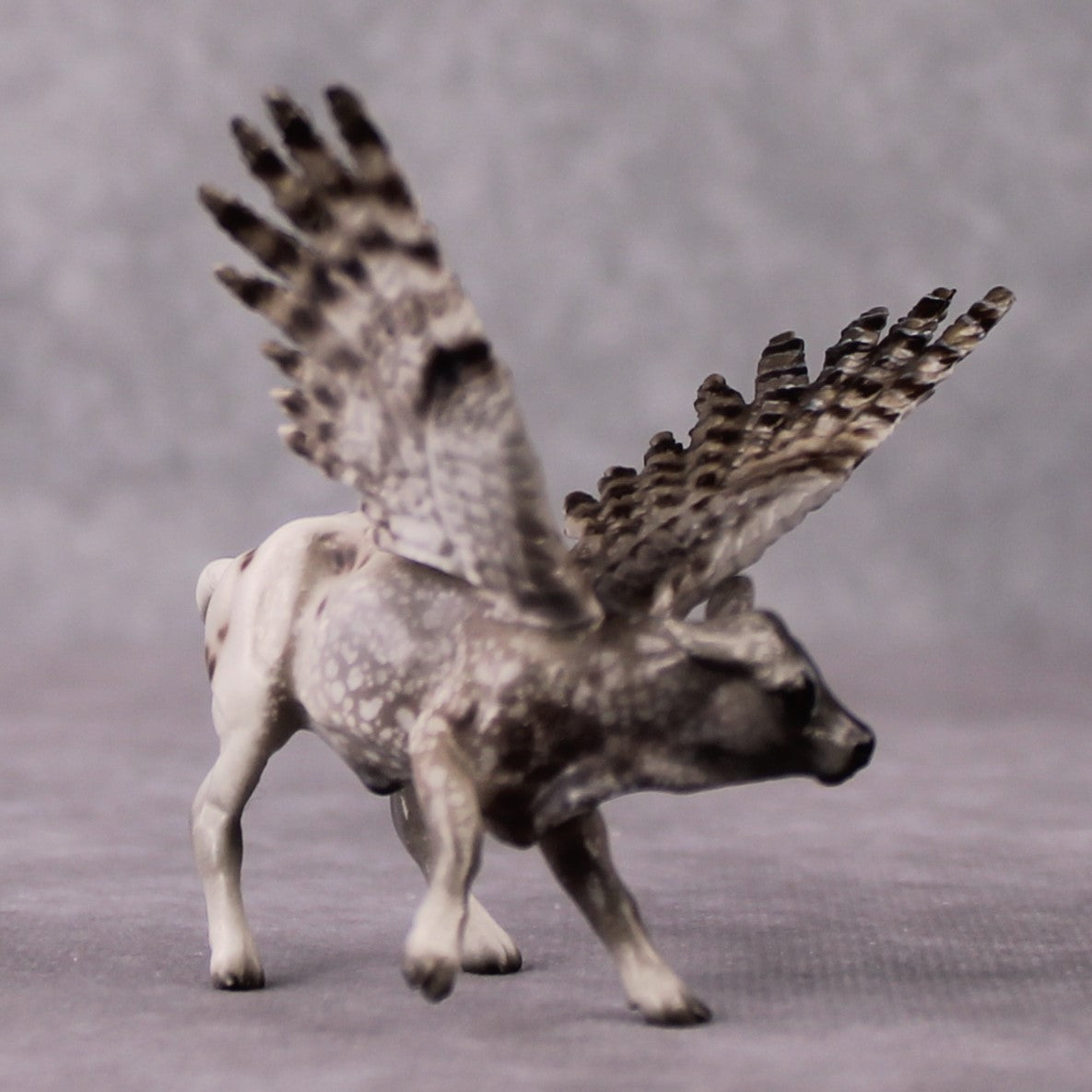 "Lapland" Secret Surprise Chip Drop: Superb Owl Sunday OOAK Deco Custom Cow Chip By Jess Hamill