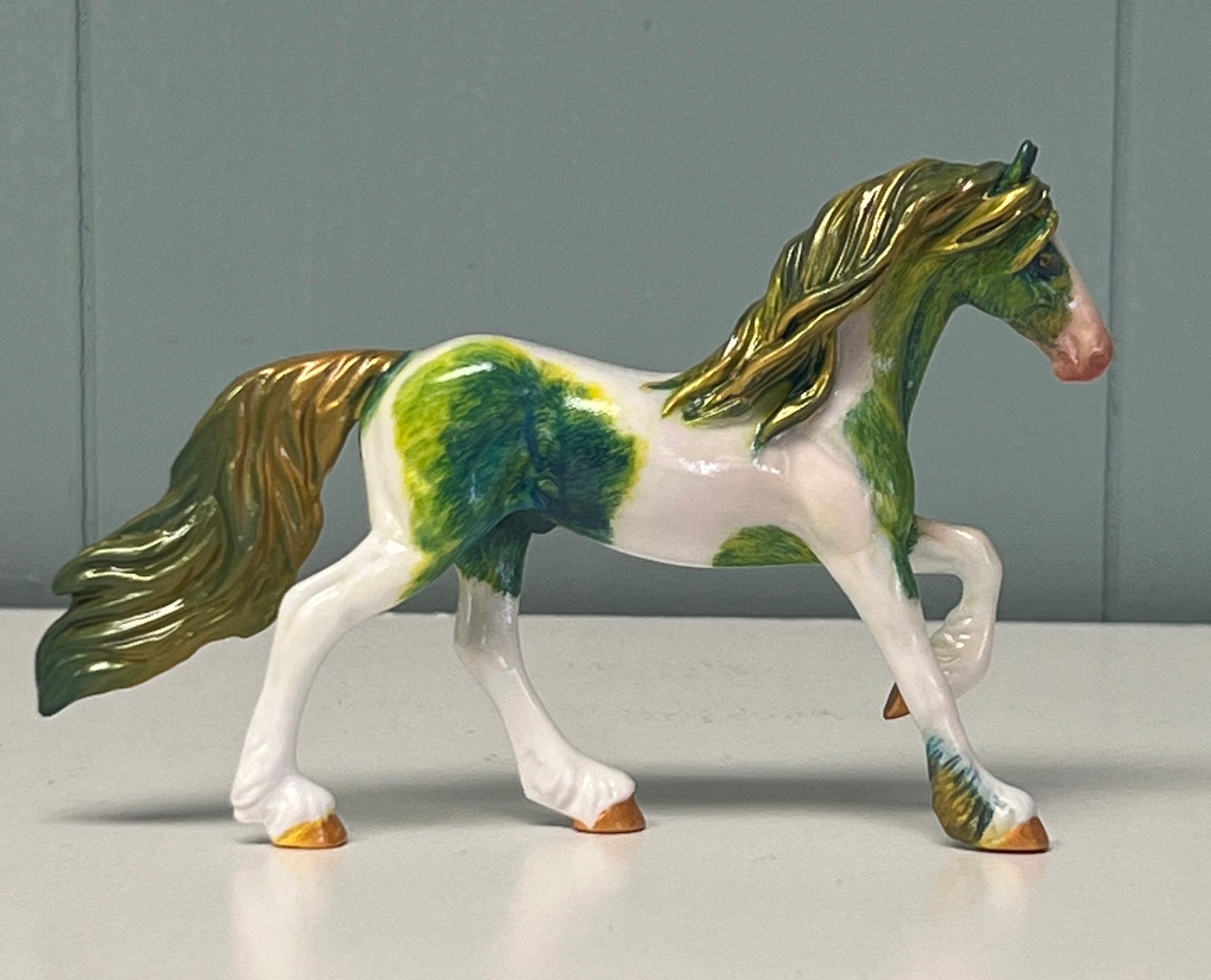 Florida OOAK Deco Green Friesian Chip By Kristen Cermele -  SAMPLE & OOAK SALE APRIL 2024 SS424