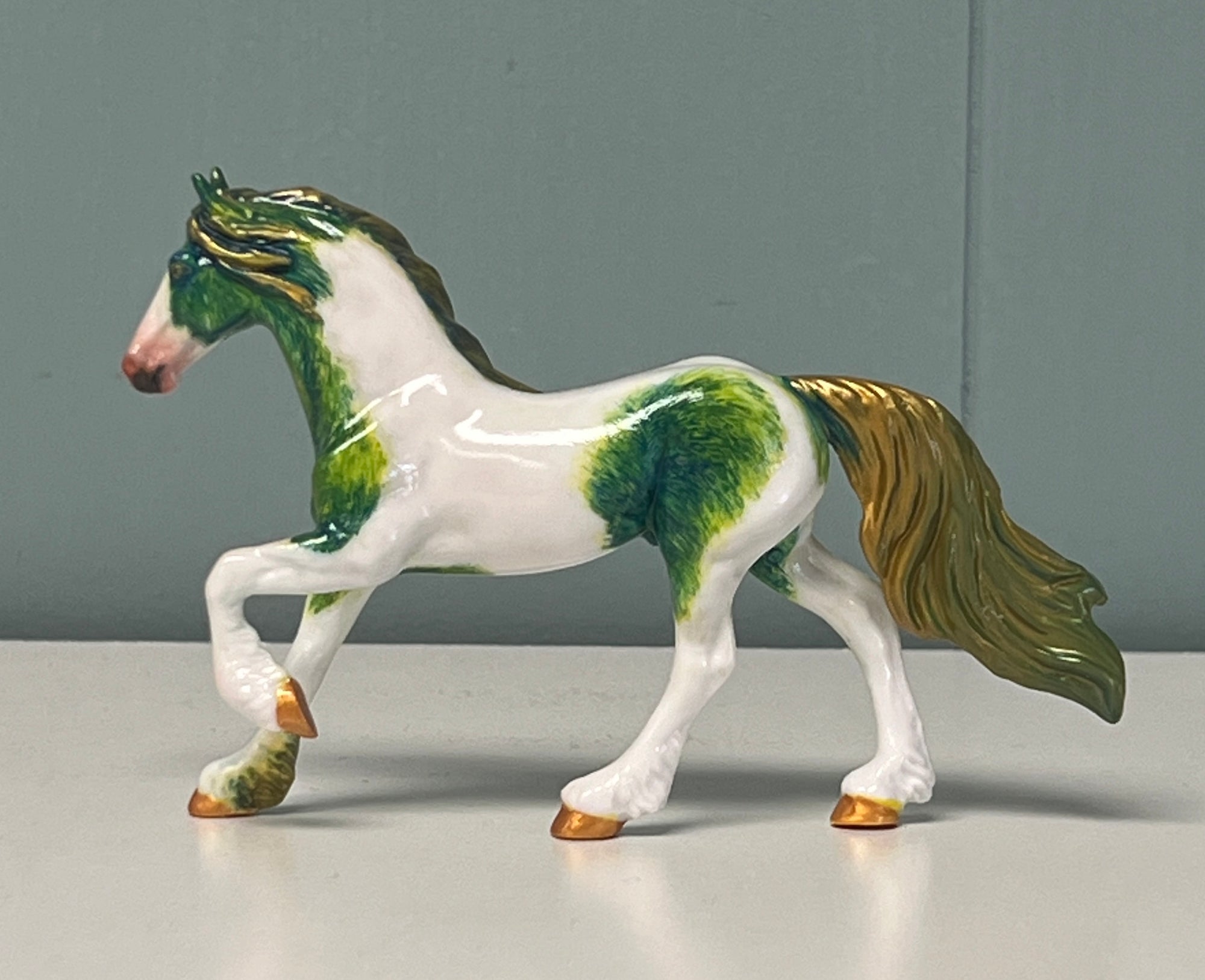 Florida OOAK Deco Green Friesian Chip By Kristen Cermele -  SAMPLE &amp; OOAK SALE APRIL 2024 SS424