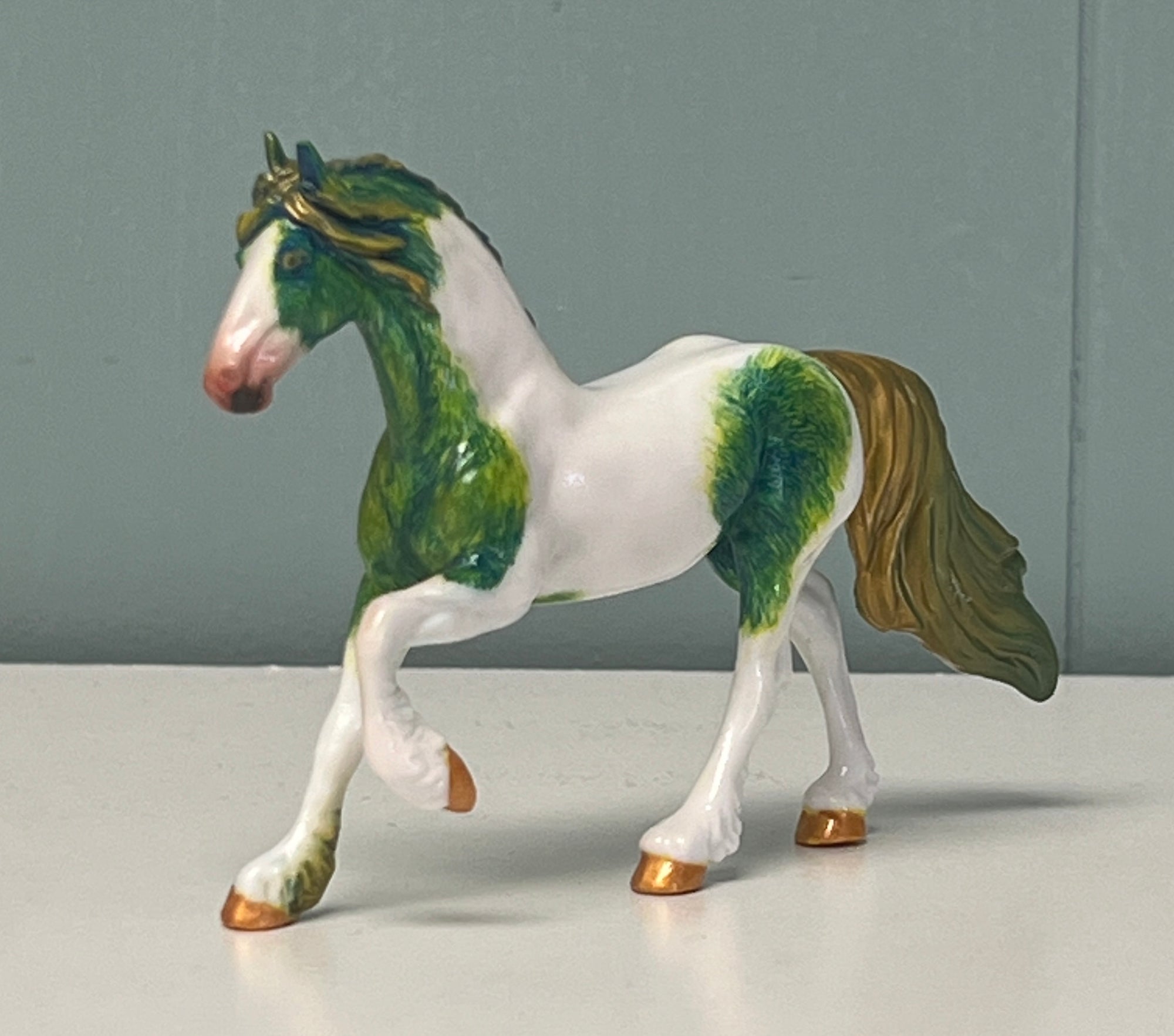 Florida OOAK Deco Green Friesian Chip By Kristen Cermele -  SAMPLE &amp; OOAK SALE APRIL 2024 SS424