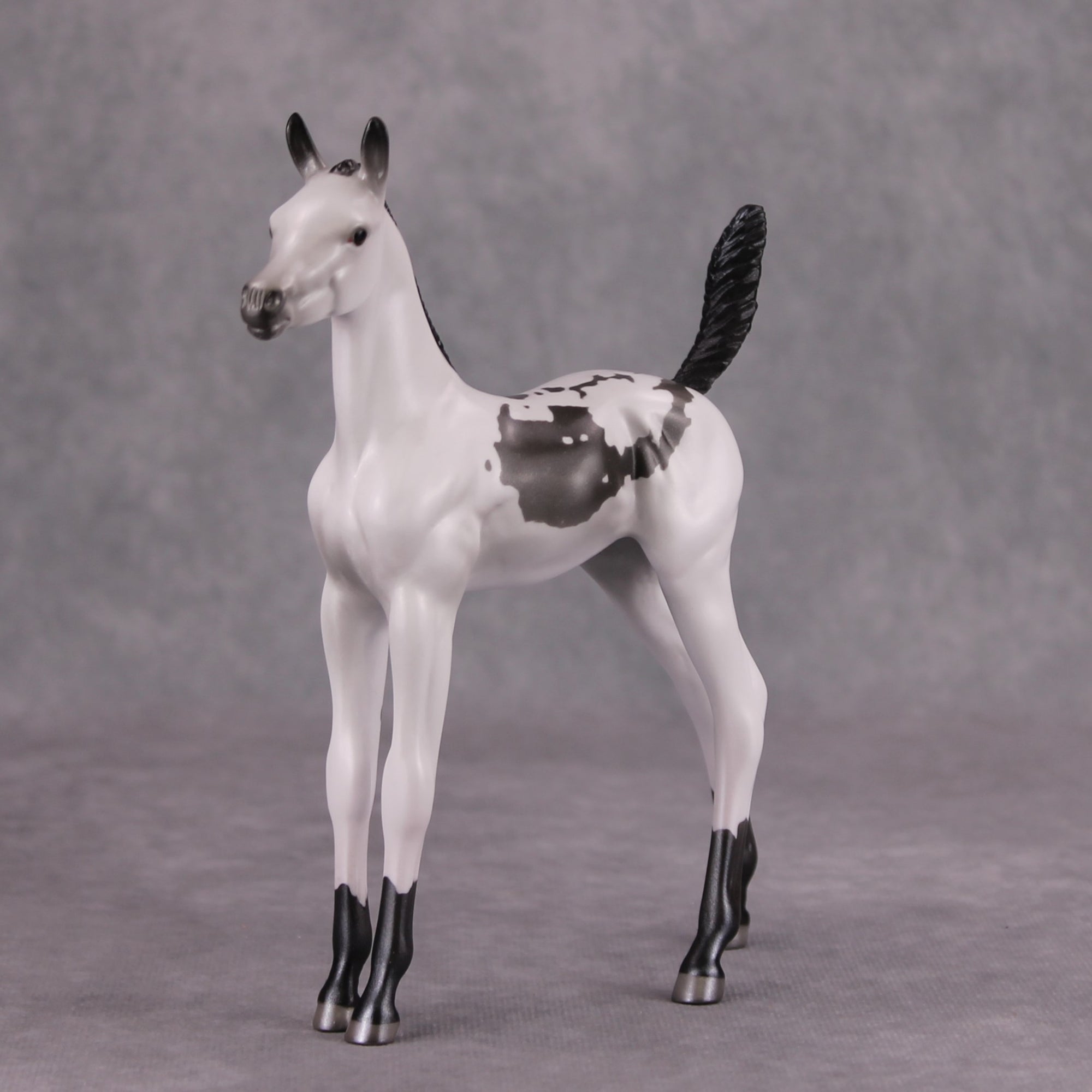 Selene OOAK Pearl Black Pinto Arab Foal By Jamie Adamson MM24