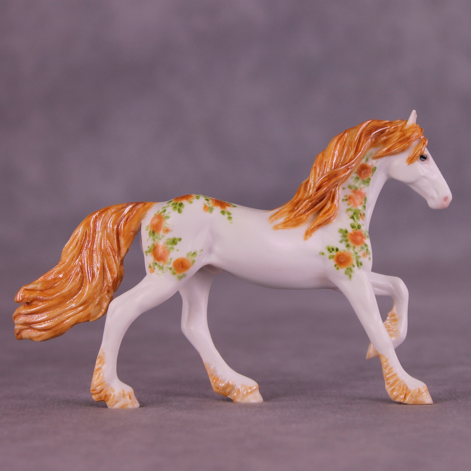 Livin&#39; Easy Roses OOAK FCM Chip Friesian by Andrea Thomason MM25