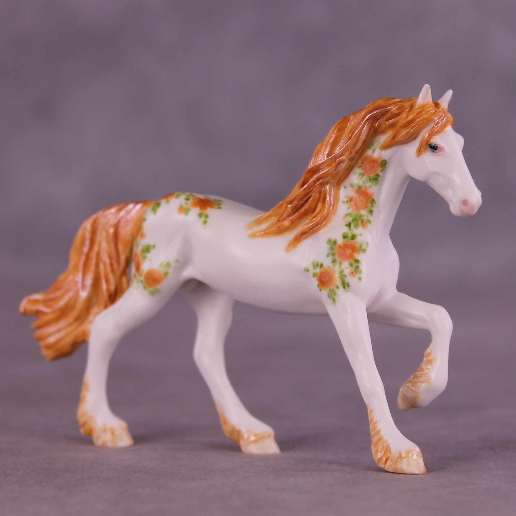 Livin&#39; Easy Roses OOAK FCM Chip Friesian by Andrea Thomason MM25
