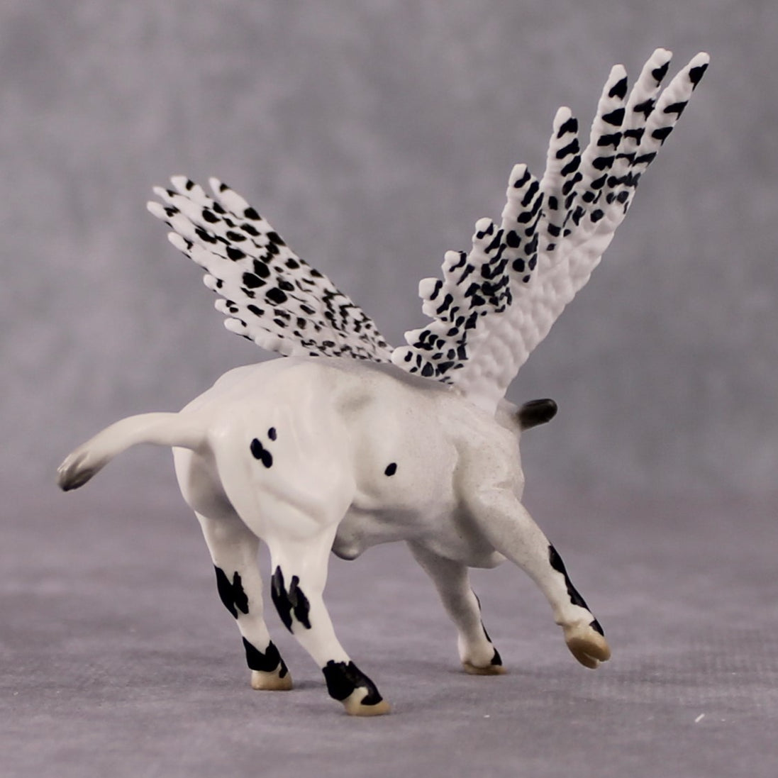 "Nyctea" Secret Surprise Chip Drop: Superb Owl Sunday OOAK Deco Custom Cow Chip By Jess Hamill
