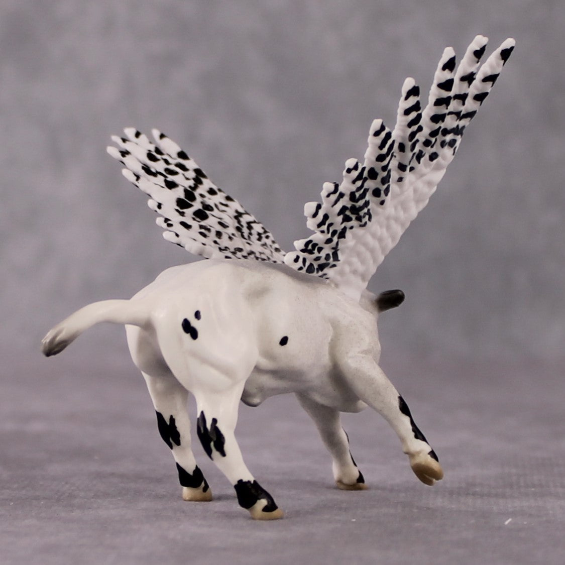 "Nyctea" Secret Surprise Chip Drop: Superb Owl Sunday OOAK Deco Custom Cow Chip By Jess Hamill