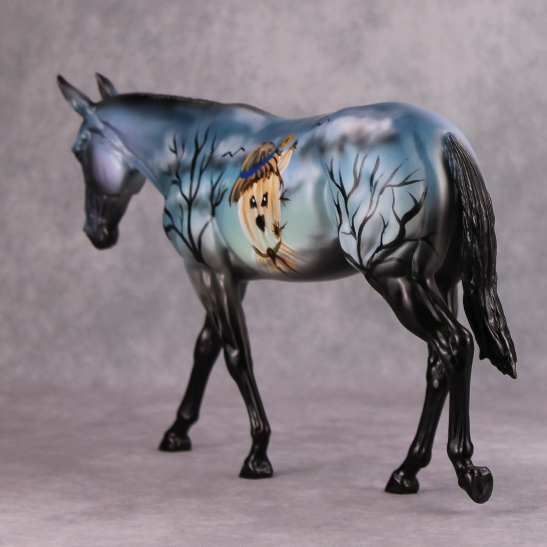 Scare? NO!  OOAK Scarecrow Deco Mule By Dawn Quick MM24