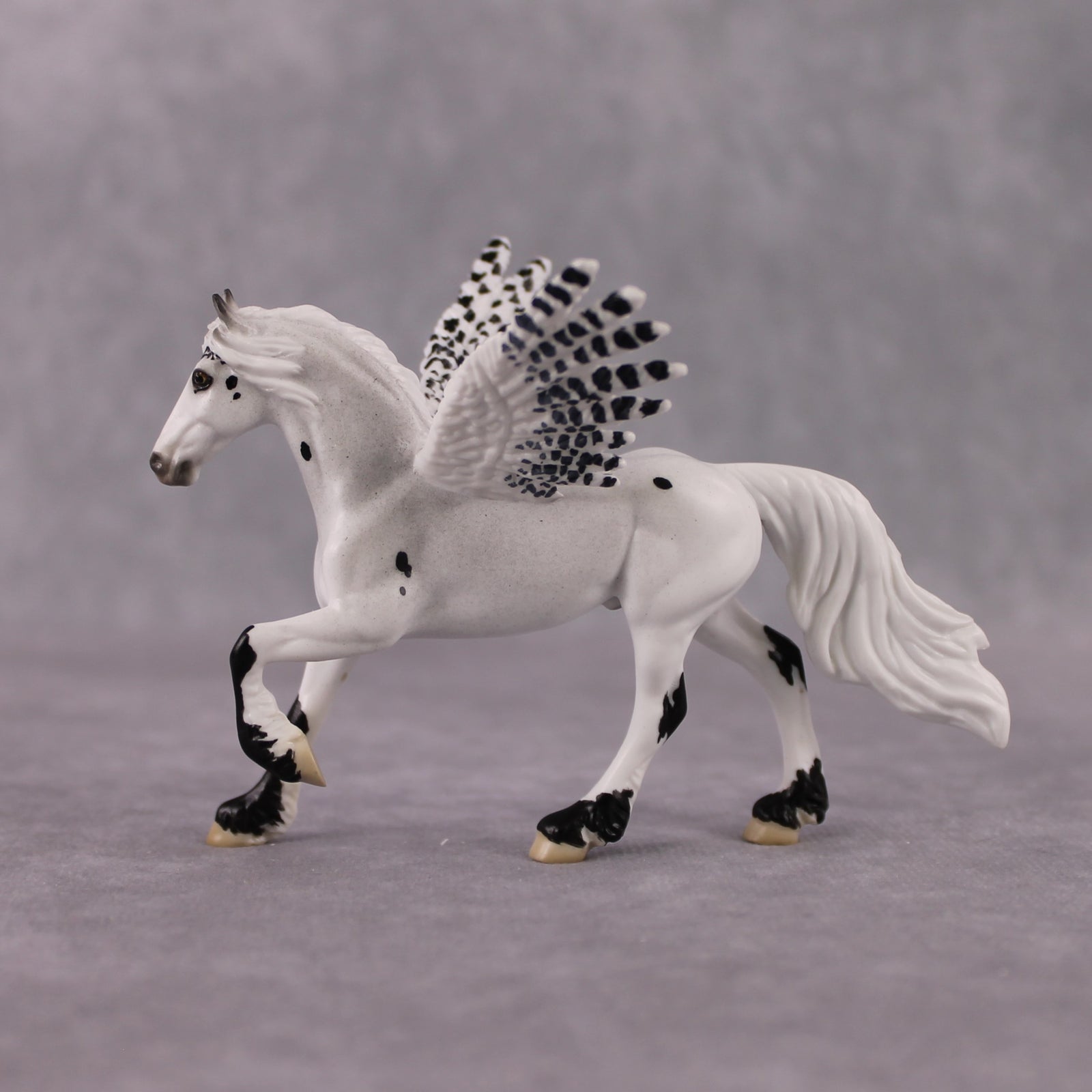 "Palearctic" Secret Surprise Chip Drop: Superb Owl Sunday OOAK Deco Custom Friesian Chip By Jess Hamill