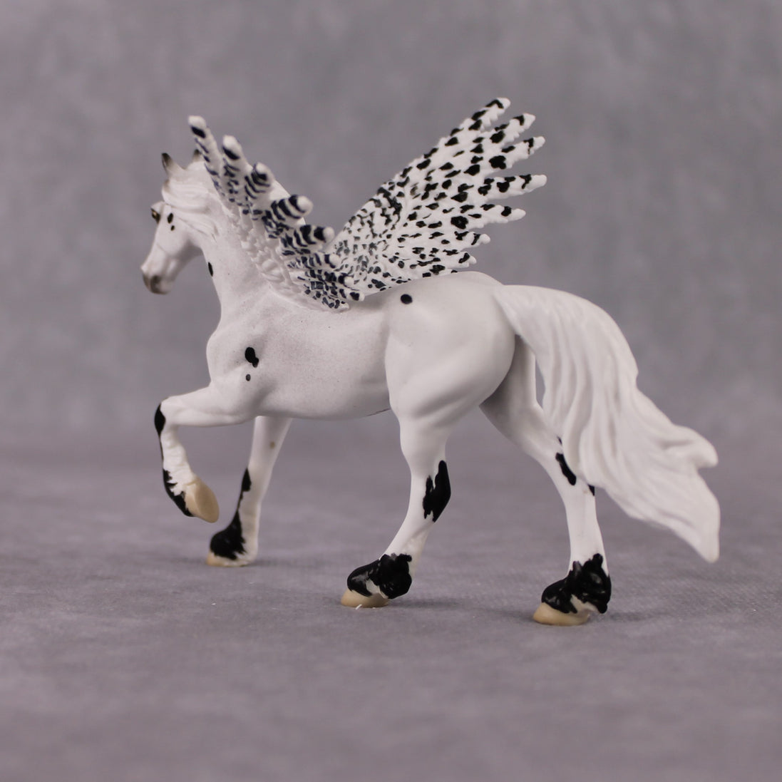 "Palearctic" Secret Surprise Chip Drop: Superb Owl Sunday OOAK Deco Custom Friesian Chip By Jess Hamill
