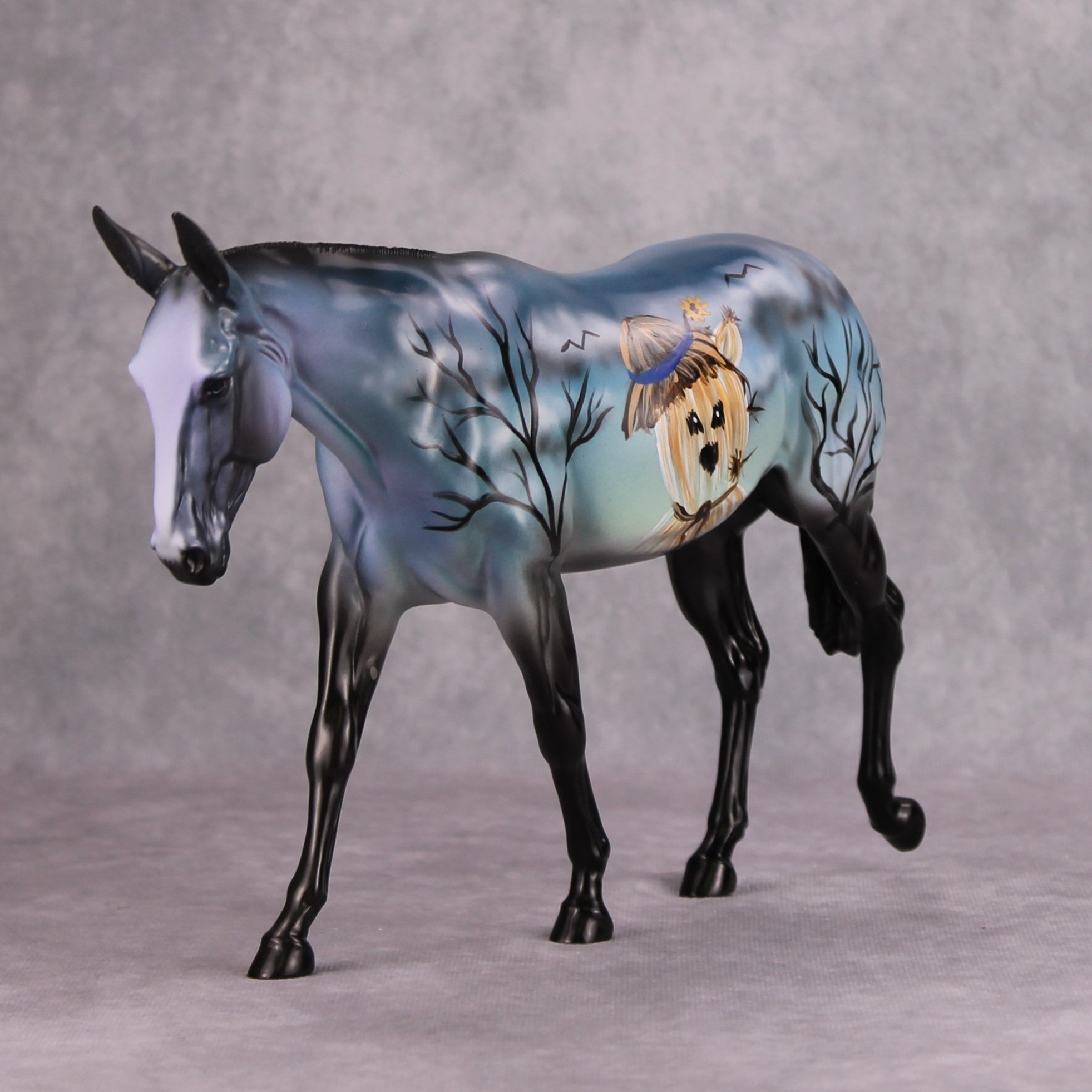 Scare? NO!  OOAK Scarecrow Deco Mule By Dawn Quick MM24