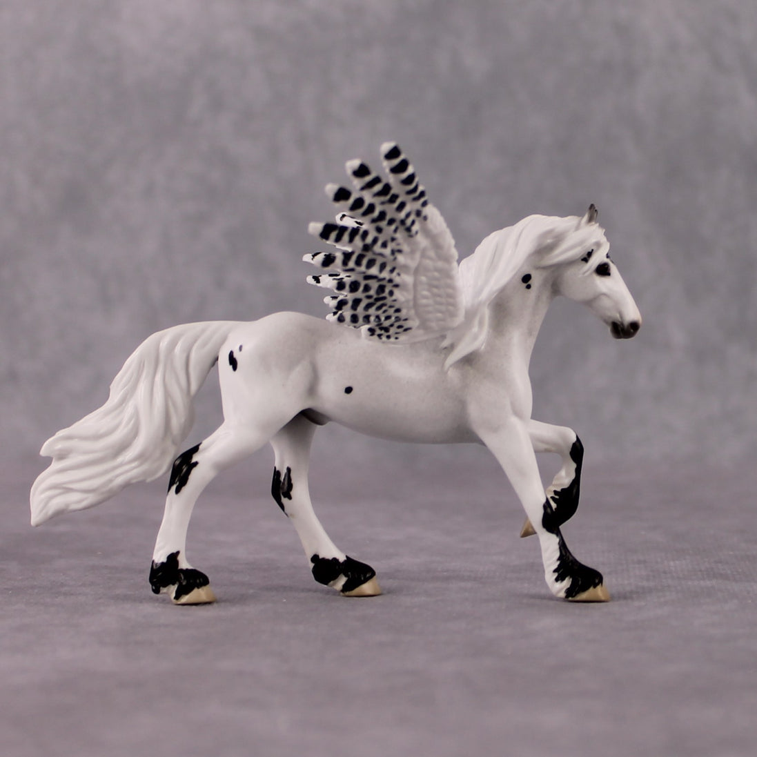 "Palearctic" Secret Surprise Chip Drop: Superb Owl Sunday OOAK Deco Custom Friesian Chip By Jess Hamill