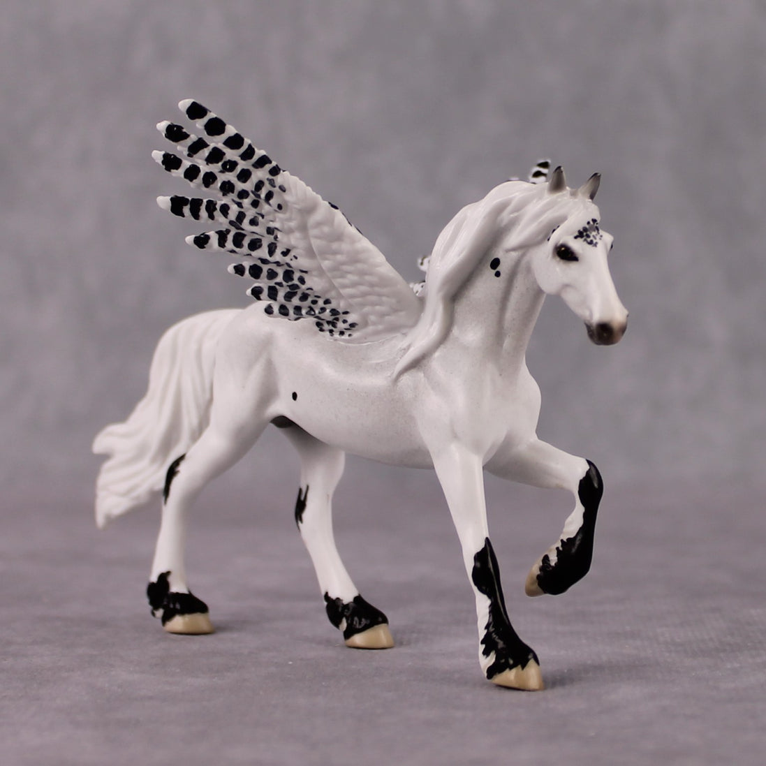 "Palearctic" Secret Surprise Chip Drop: Superb Owl Sunday OOAK Deco Custom Friesian Chip By Jess Hamill