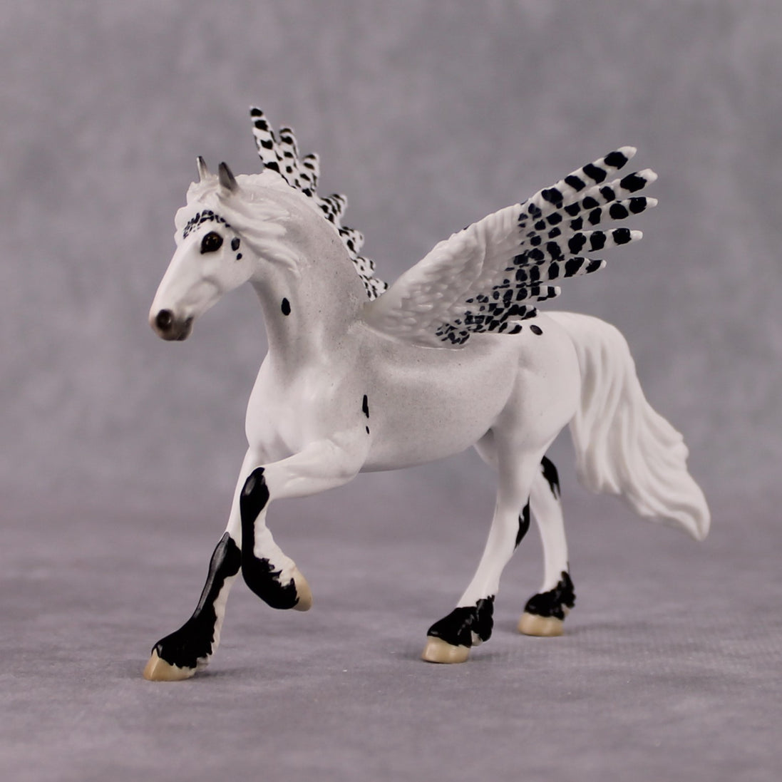 "Palearctic" Secret Surprise Chip Drop: Superb Owl Sunday OOAK Deco Custom Friesian Chip By Jess Hamill