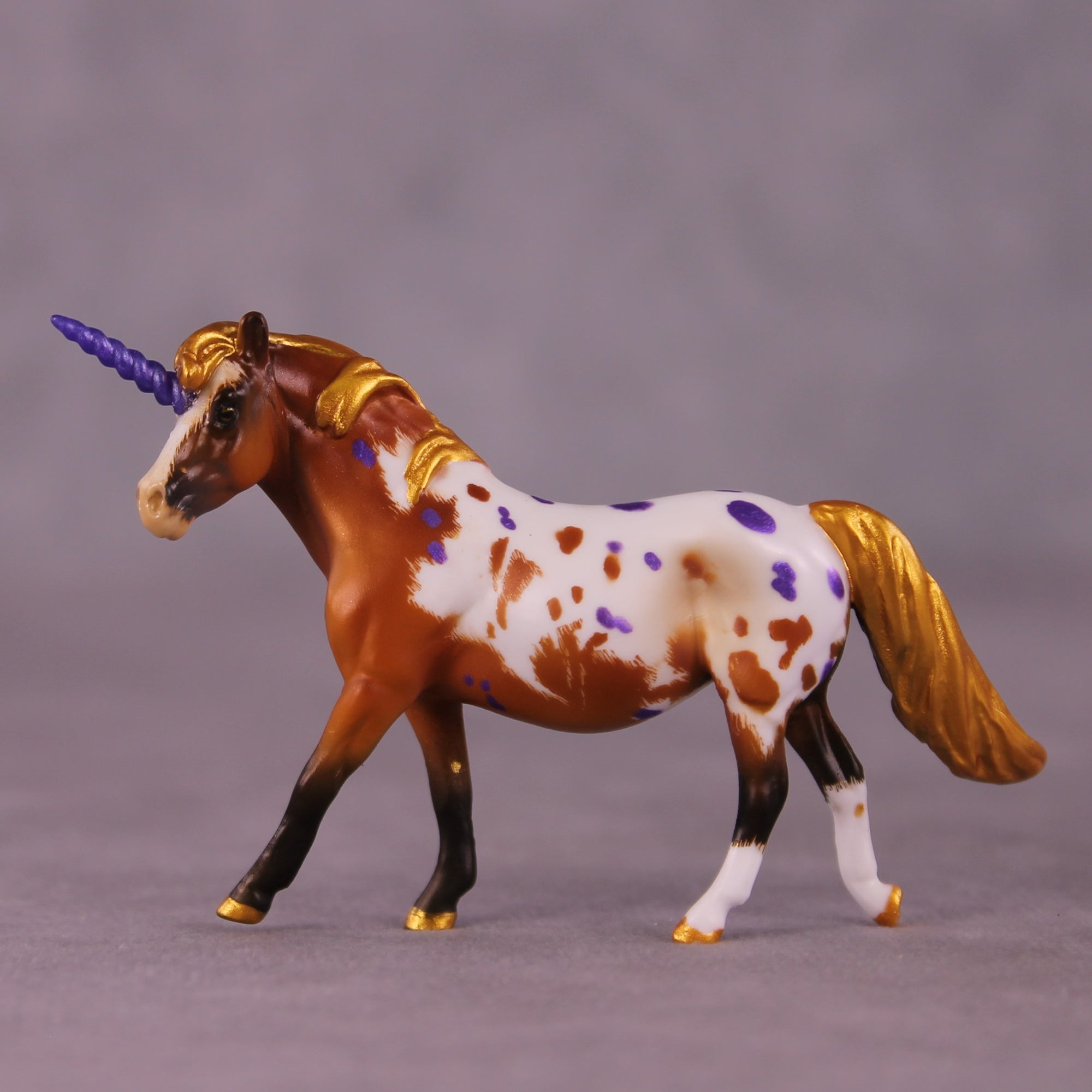 Violet OOAK FCM Chip Pony By Kristen Cermele July GemStones Series