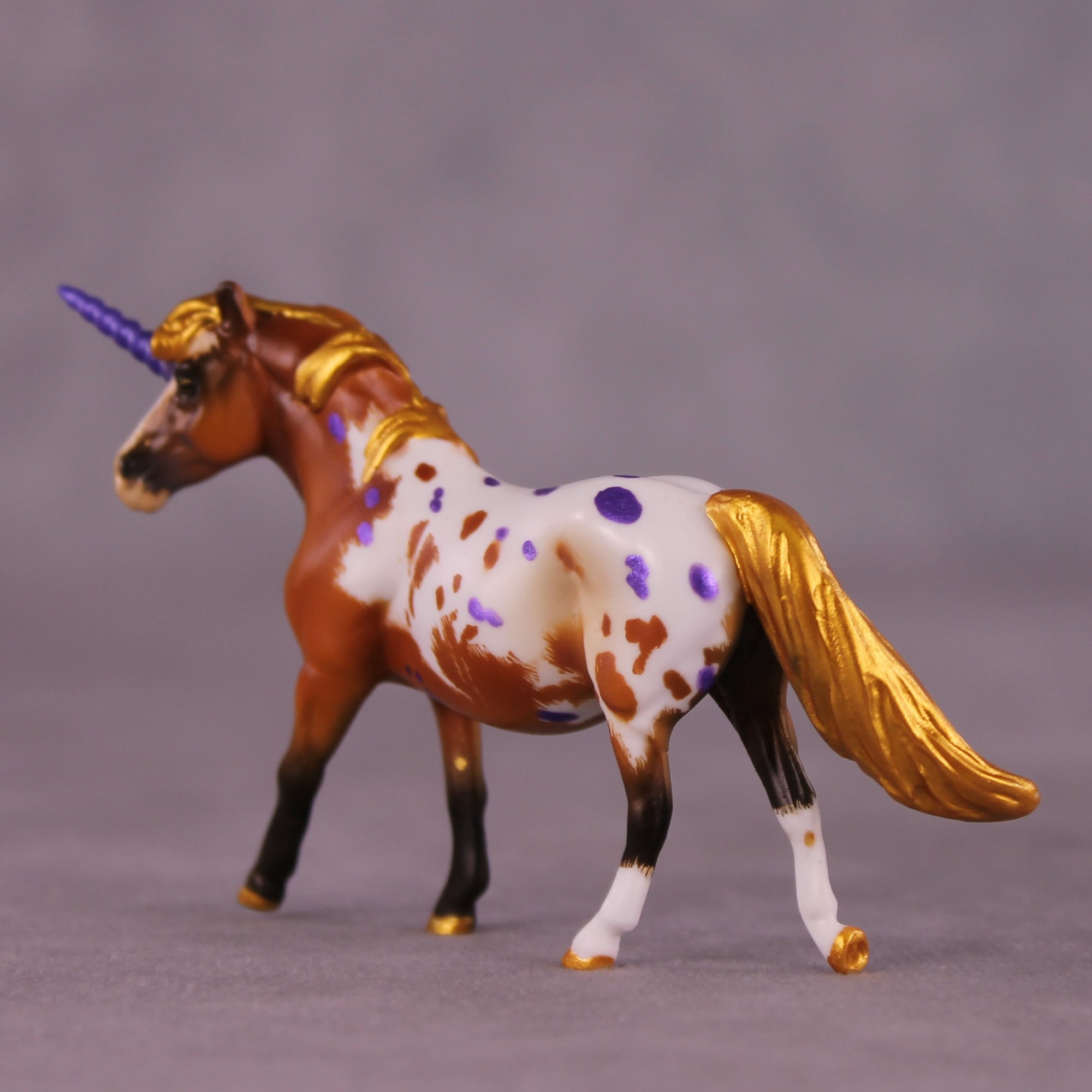 Violet OOAK FCM Chip Pony By Kristen Cermele July GemStones Series
