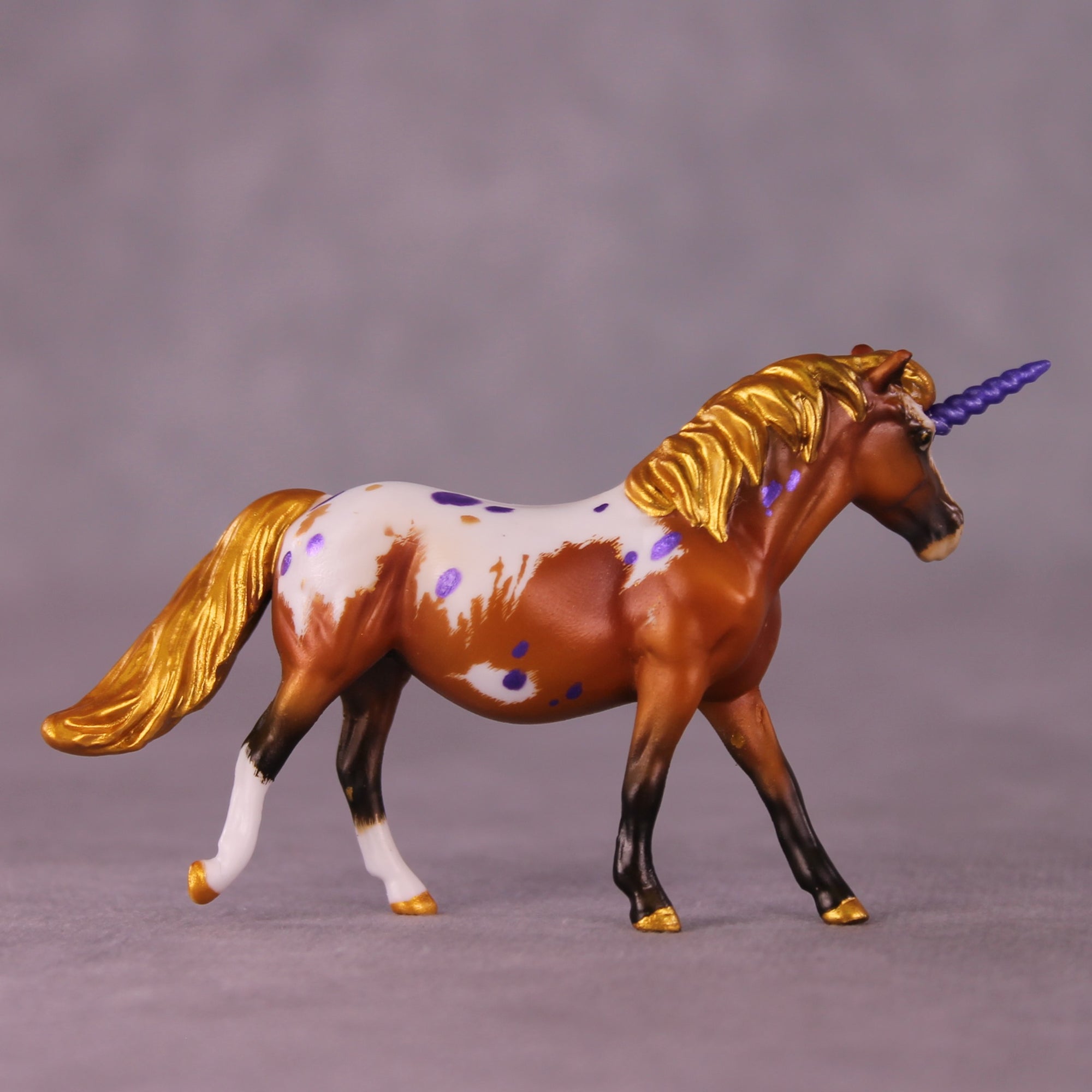 Violet OOAK FCM Chip Pony By Kristen Cermele July GemStones Series