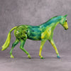 PREVIEW LISTING ONLY Spectrum OOAK Green Geometric Deco Pony By Julie Keim MM24