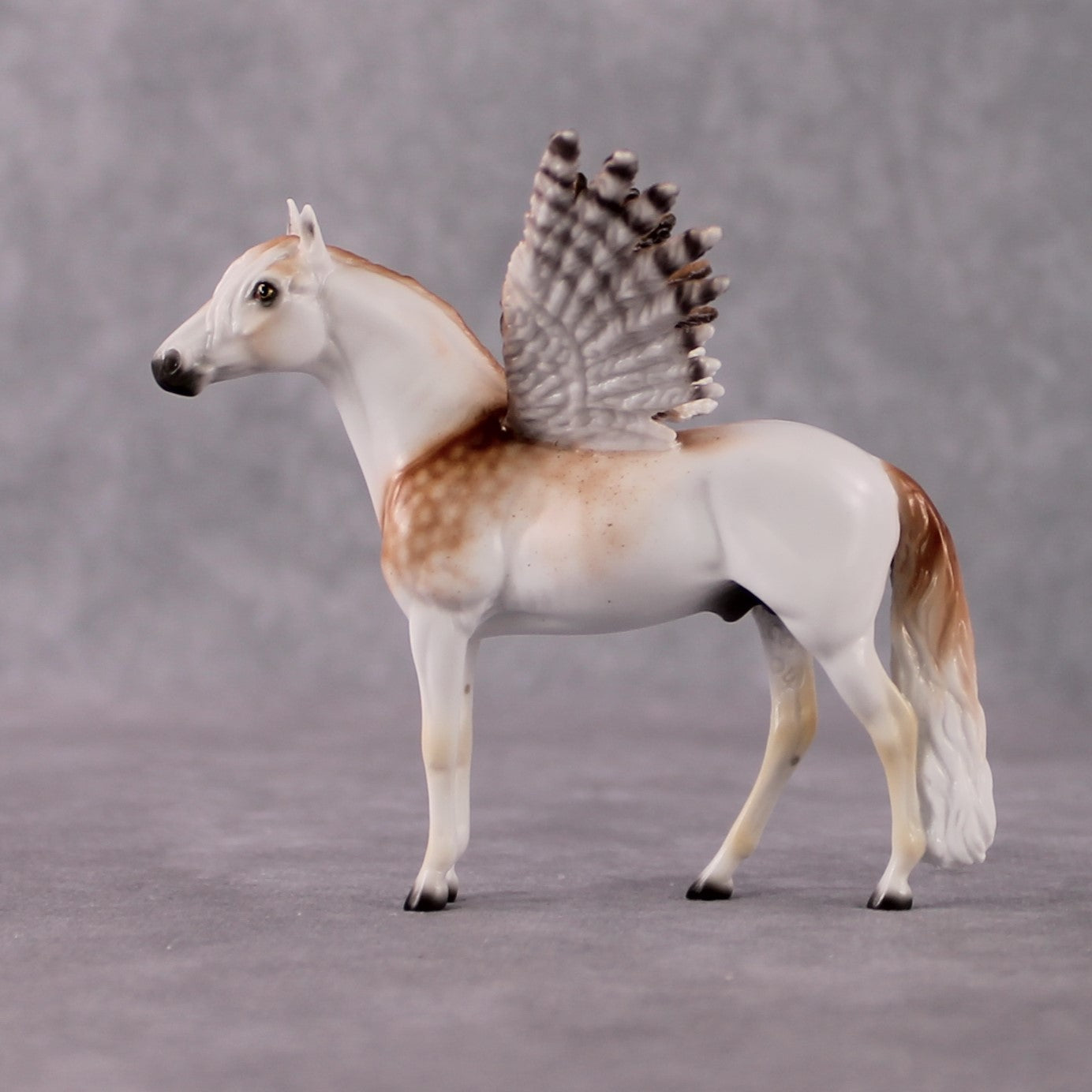 "Shriek" Secret Surprise Chip Drop: Superb Owl Sunday OOAK Deco Custom Andalusian By Ellen Robbins