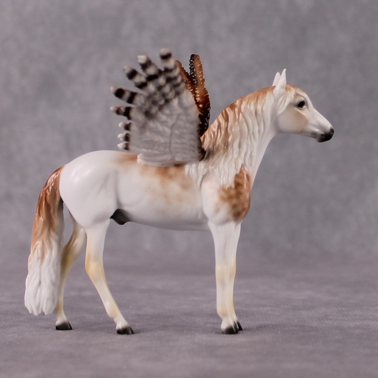 "Shriek" Secret Surprise Chip Drop: Superb Owl Sunday OOAK Deco Custom Andalusian By Ellen Robbins