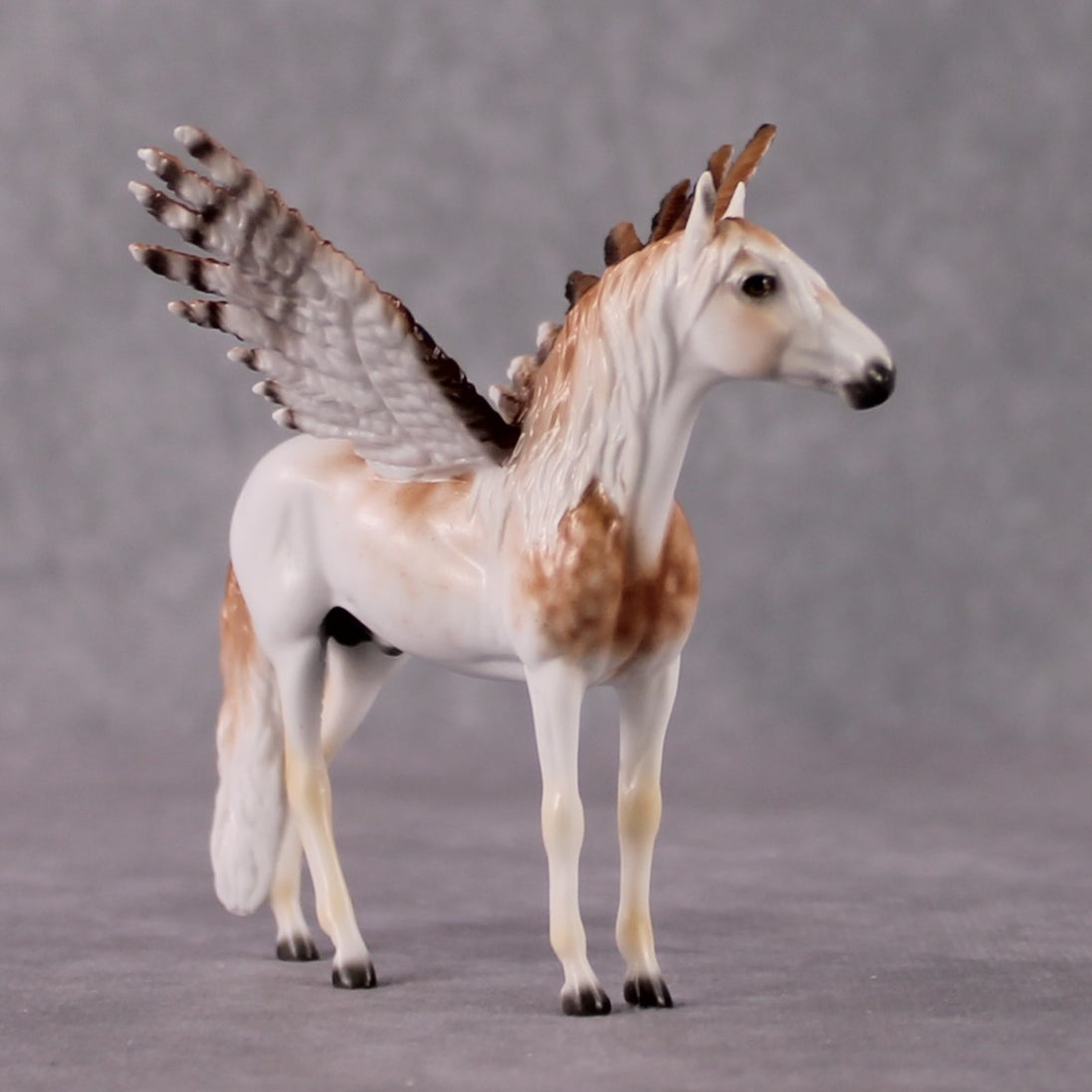 "Shriek" Secret Surprise Chip Drop: Superb Owl Sunday OOAK Deco Custom Andalusian By Ellen Robbins