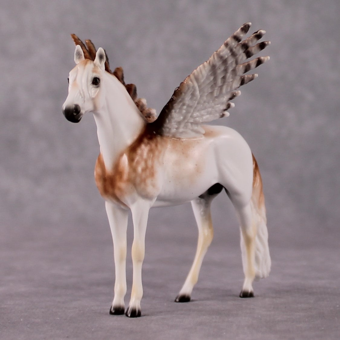 "Shriek" Secret Surprise Chip Drop: Superb Owl Sunday OOAK Deco Custom Andalusian By Ellen Robbins