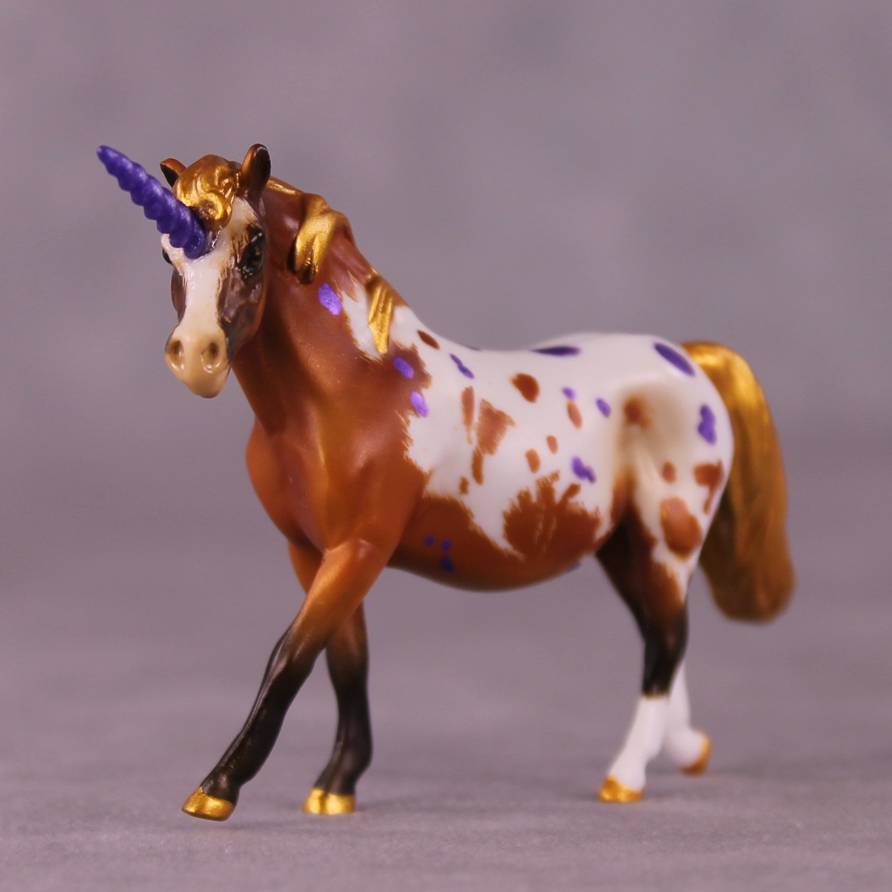 Violet OOAK FCM Chip Pony By Kristen Cermele July GemStones Series
