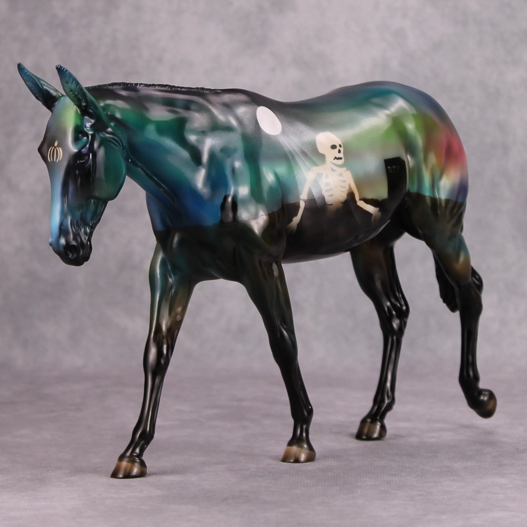 Go Back To Sleep OOAK Green Graveyard Deco Mule By Julie Keim MM24 Online Drawing