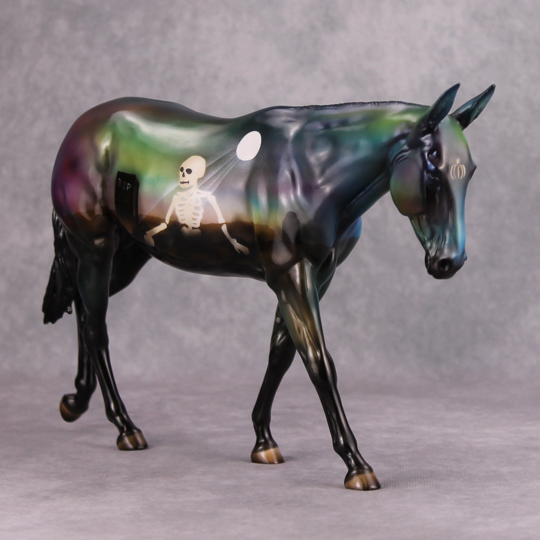 Go Back To Sleep OOAK Green Graveyard Deco Mule By Julie Keim MM24 Online Drawing