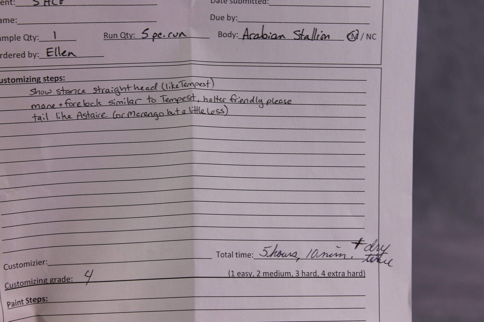 "Amadeus" LE-5 EFCM Arabian Stallion By Ellen Robbins SHCF25OS Run