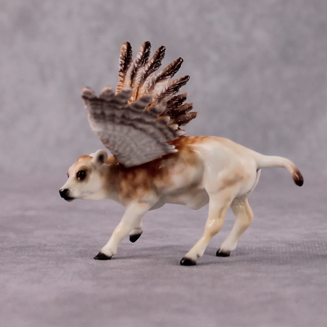 "Screech" Secret Surprise Chip Drop: Superb Owl Sunday OOAK Deco Custom Cow Chip By Ellen Robbins
