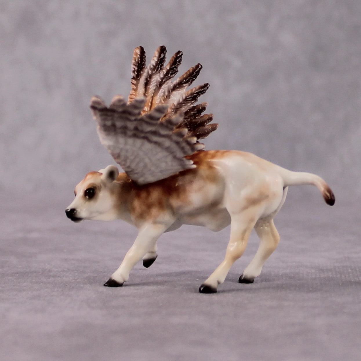 "Screech" Secret Surprise Chip Drop: Superb Owl Sunday OOAK Deco Custom Cow Chip By Ellen Robbins