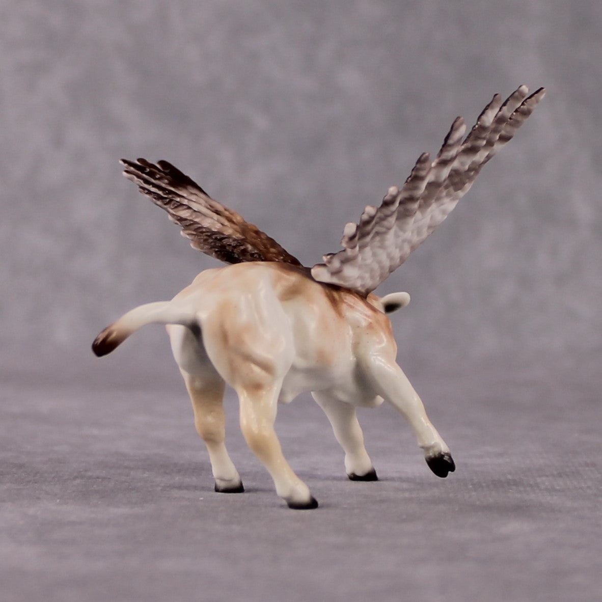 "Screech" Secret Surprise Chip Drop: Superb Owl Sunday OOAK Deco Custom Cow Chip By Ellen Robbins