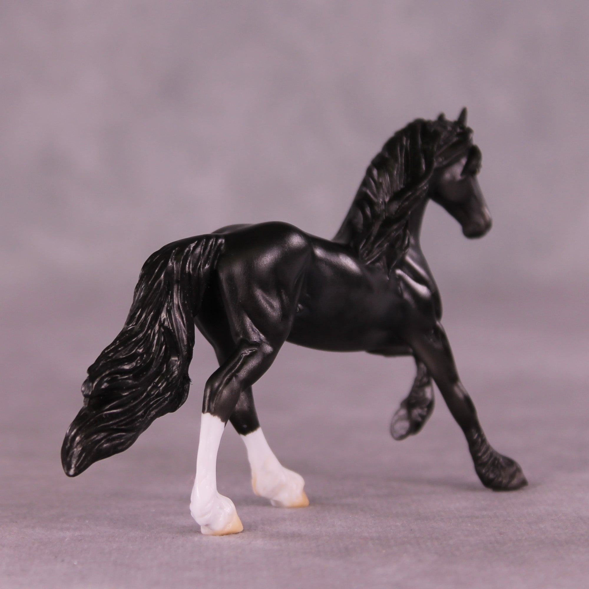 Slate OOAK Friesian Chip by Dawn Quick LHS25