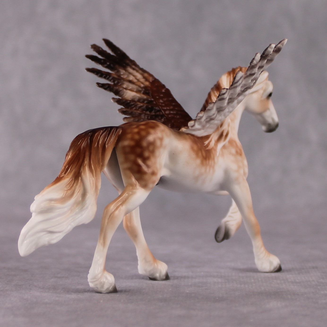 "Scream" Secret Surprise Chip Drop: Superb Owl Sunday OOAK Deco Custom Winged Friesian Chip By Ellen Robbins