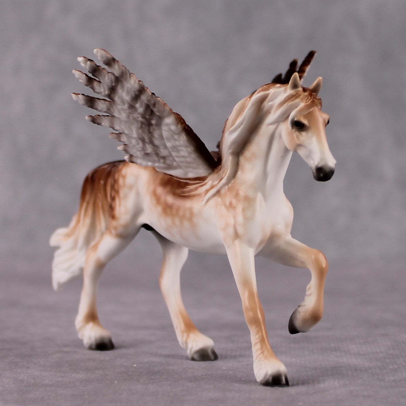 "Scream" Secret Surprise Chip Drop: Superb Owl Sunday OOAK Deco Custom Winged Friesian Chip By Ellen Robbins