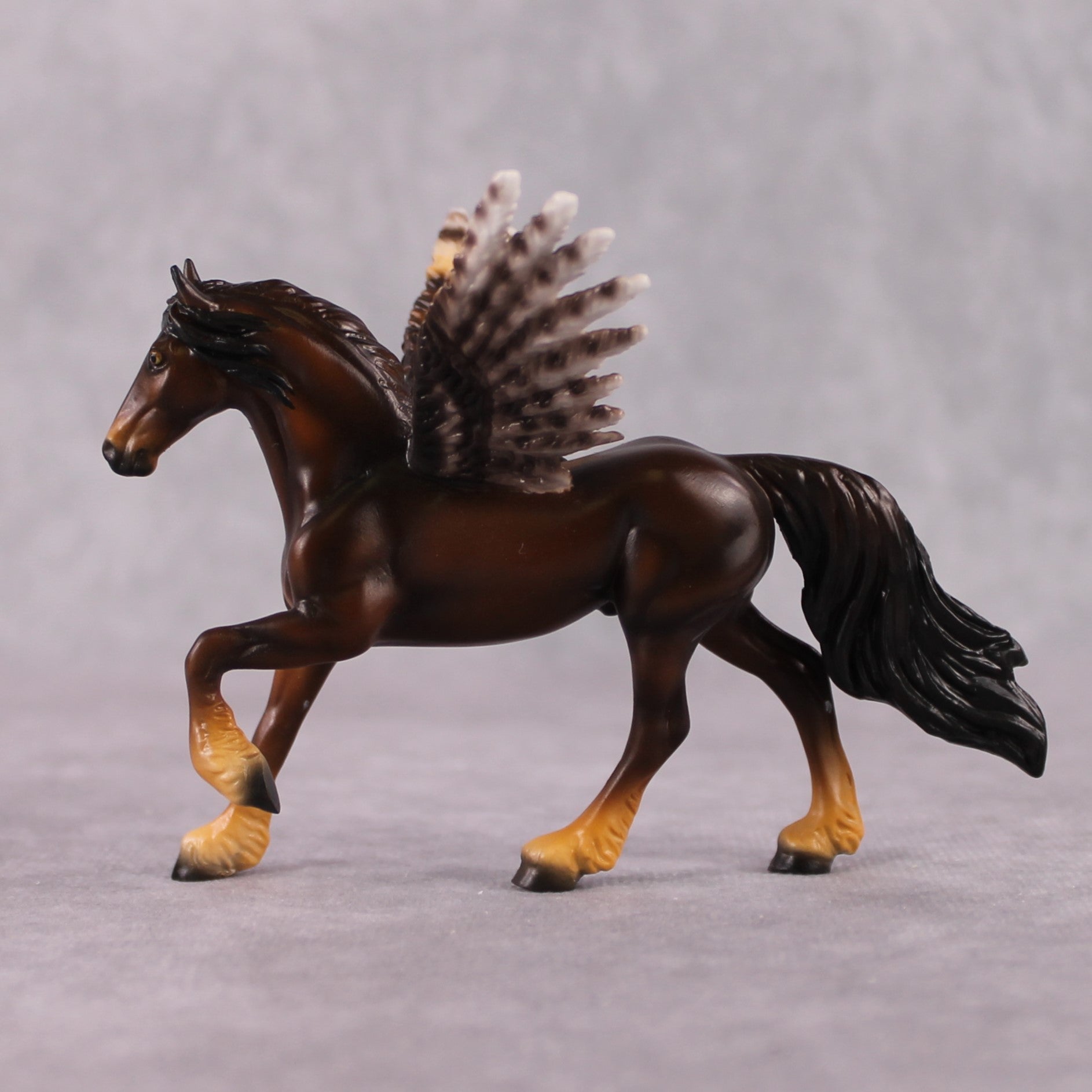 "Amazing" Secret Surprise Chip Drop: Superb Owl Sunday OOAK Deco Custom Friesian Chip By Ellen Robbins