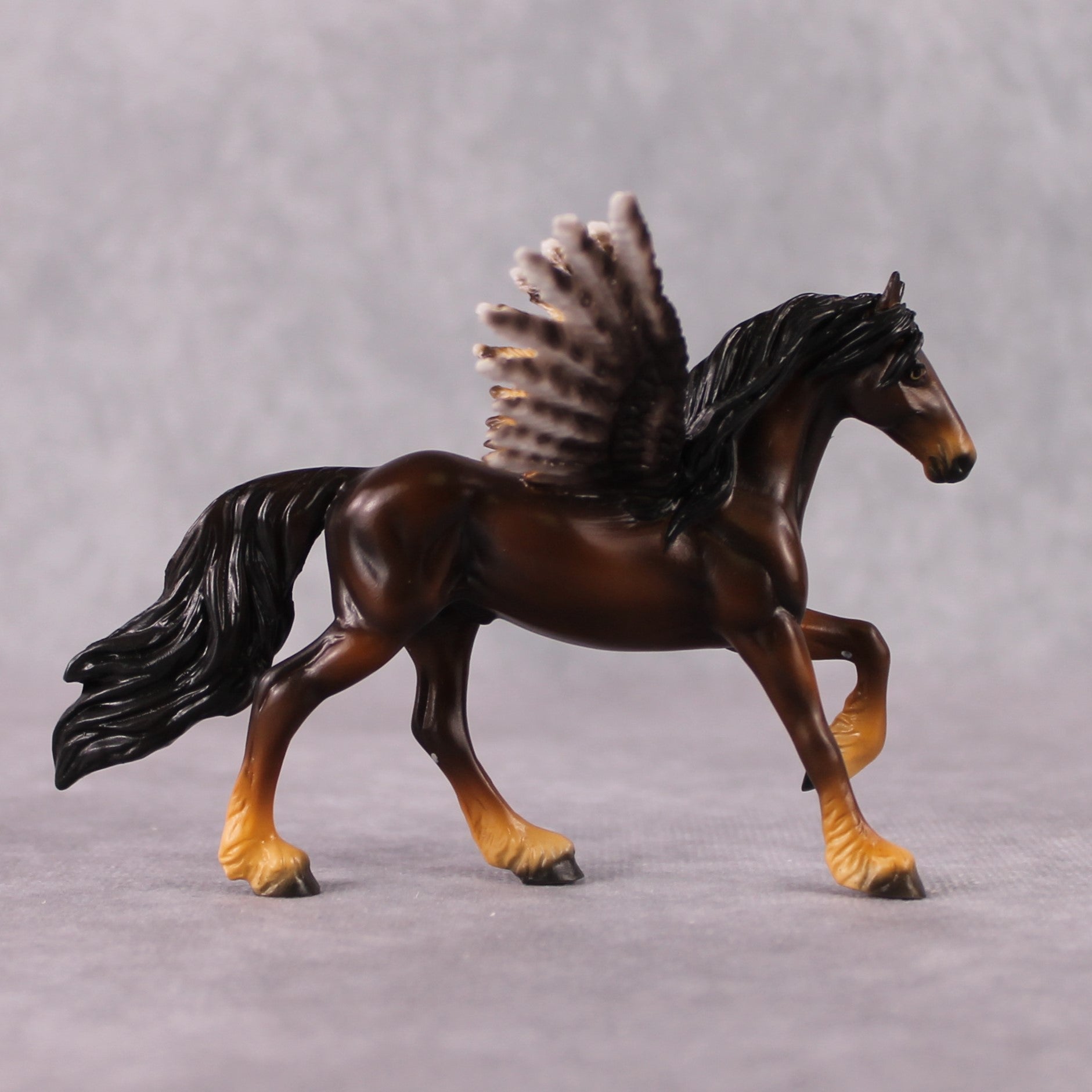 "Amazing" Secret Surprise Chip Drop: Superb Owl Sunday OOAK Deco Custom Friesian Chip By Ellen Robbins