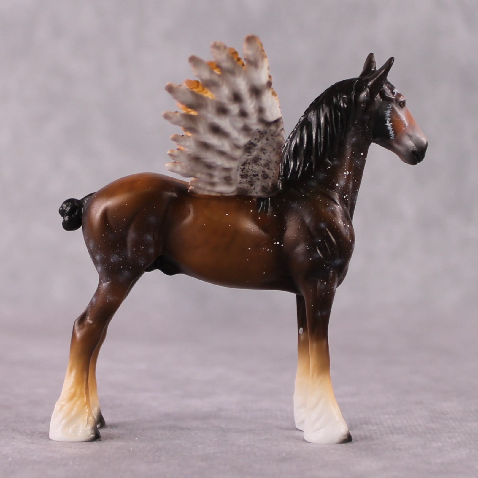 "Distinguished" Secret Surprise Chip Drop: Superb Owl Sunday OOAK Deco Custom Draft Chip By Ellen Robbins